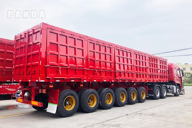 6 axle 80 ton side tipper trailer