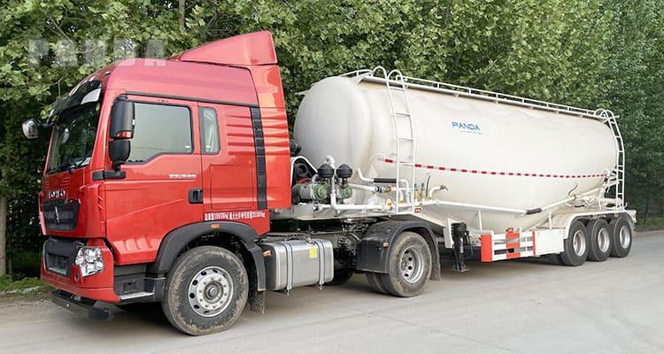 Remorque de transport de ciment de 60 tonnes pour la vente
