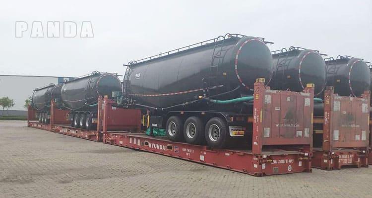 Transporte de cemento en camión cisterna de 50 t