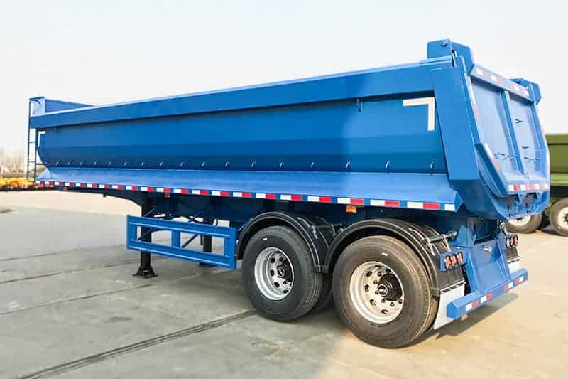 30cbm 2axle u shape tractor trailer end dump for sale