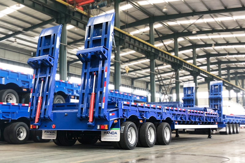 3 eje lowbed remolque