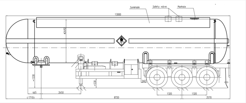 Dessin d'une remorque de transport de gaz naturel liquéfié-1