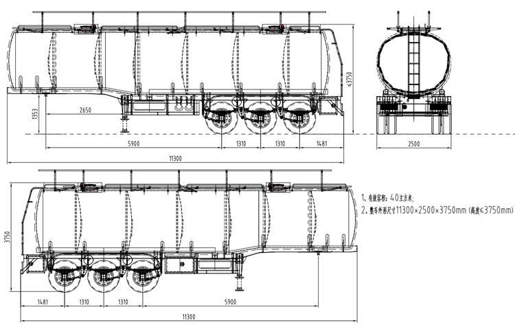 remolque cisterna de acero inoxidable para combustible
