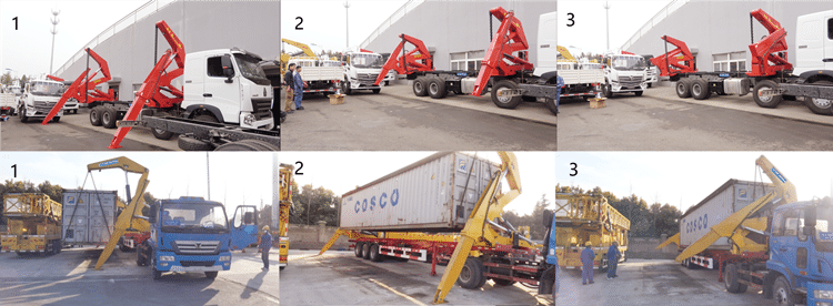 How to operate the container side loader