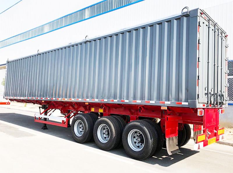 3 axles transport grain semi trailer