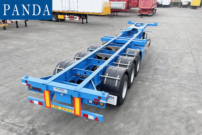 3 axle 40ft gooseneck container chassis