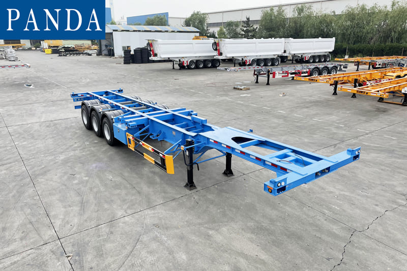 3 axle 40ft gooseneck container chassis
