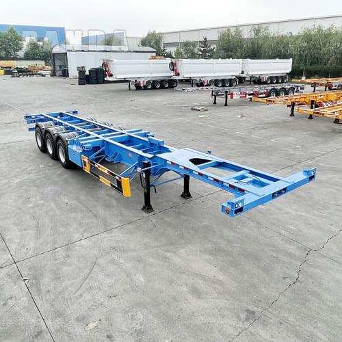 3 axle gooseneck container chassis