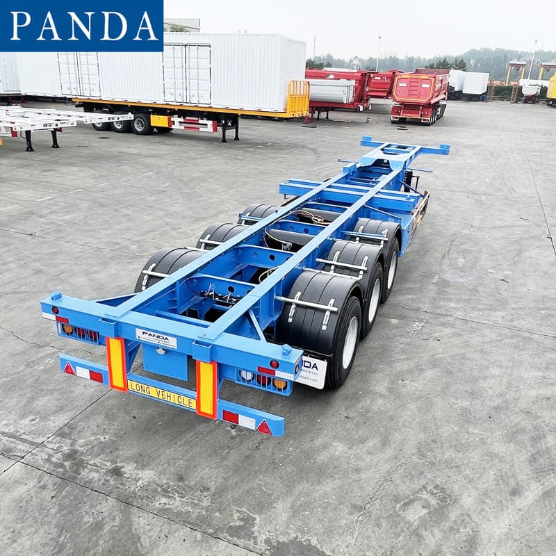 3 axle gooseneck container chassis trailer