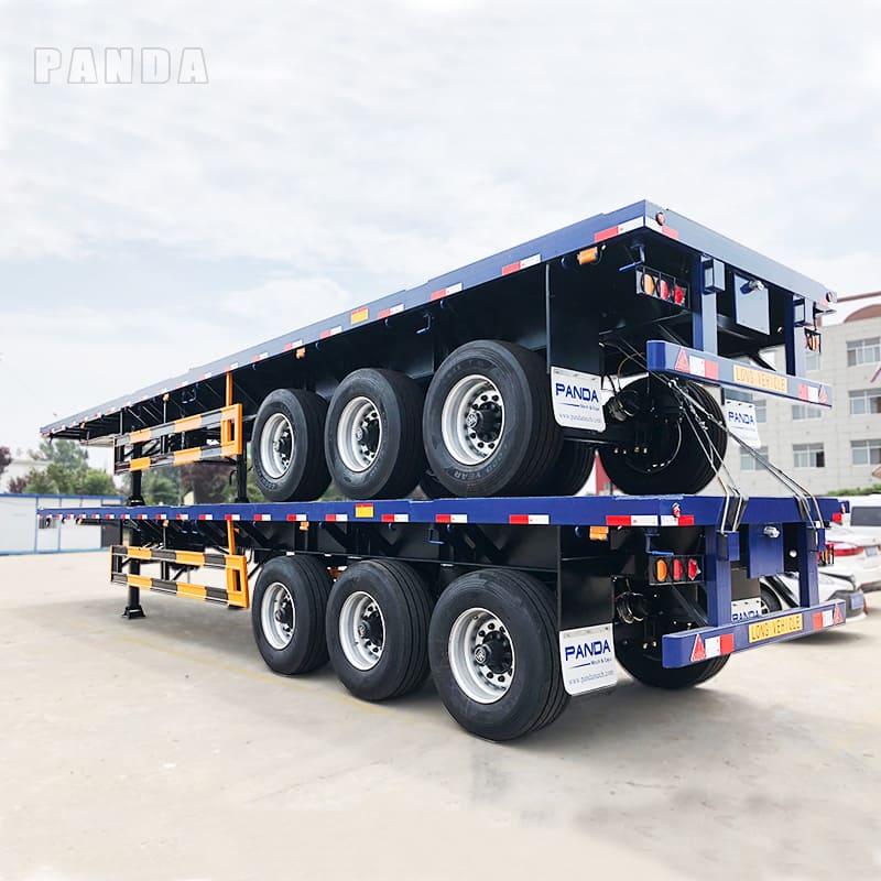 3 Axle 40ft Flatbed Semi Trailer Sent to Indonesia