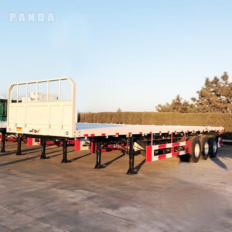 3 axle frontboard flatbed semi trailer