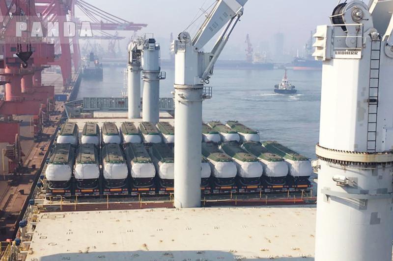 sea transportation of 120 ton cement bulker trailer