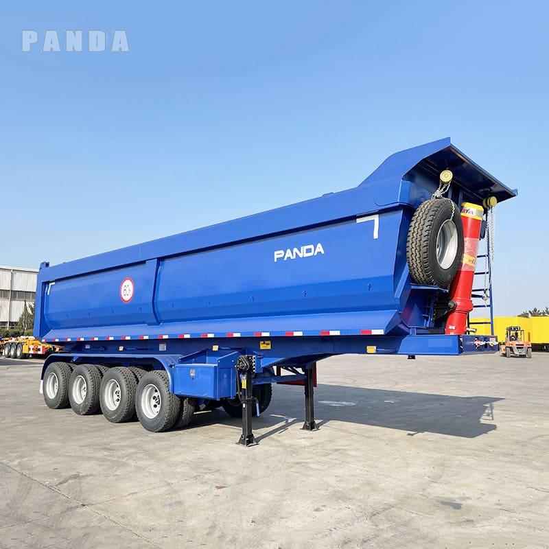 Transport de machine lourde camion à plateau bas 100 tonnes semi-5 essieu  Remorque - Chine Remorque à 5 essieux, caisse surbatée