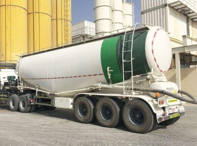 How many bags of cement can a trailer carry?