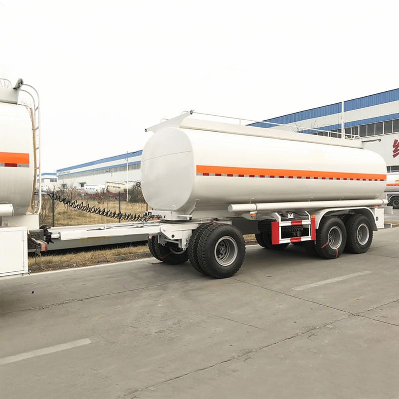 a double fuel tanker trailer