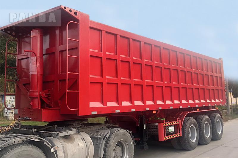 40 CBM 3axle dump semi trailer red